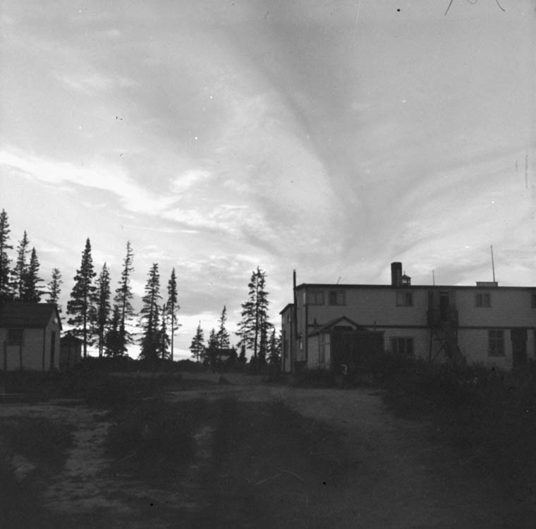 Anglican Indian Residential School, view of the school and other buildings, Fort George, Quebec, 1948