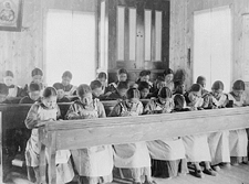 Study time at Native residential school, (Fort) Resolution, N.W.T.