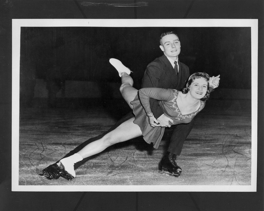 Three-time world champion figure skaters Barbara Wagner and Robert Paul live up to their billing by winning gold in the pairs figure skating event at the 1960 Winter Olympics.