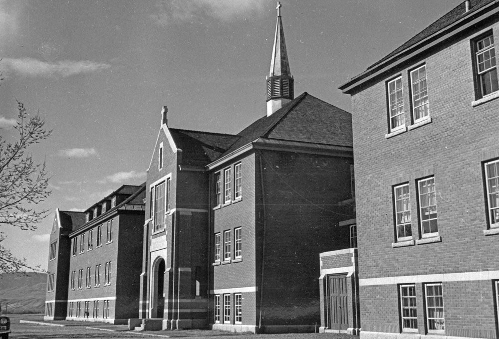 Kamloops Indian Residential School, main administrative building, 1970