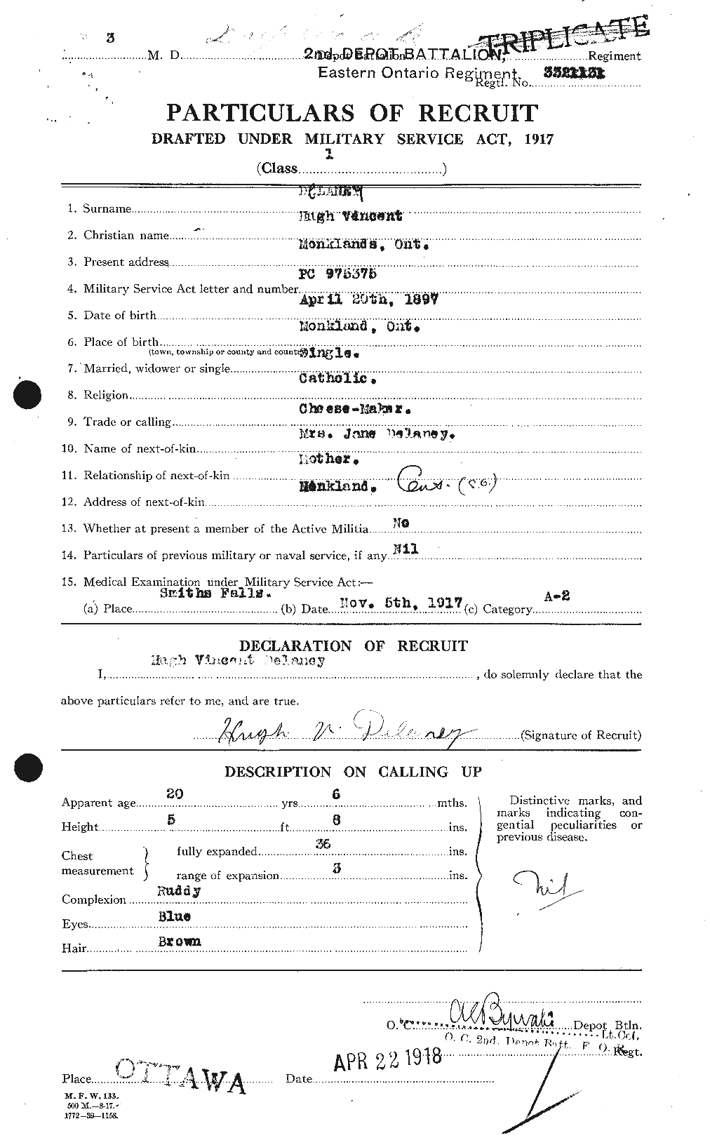 Soldiers of the First World War – CEF 285474a