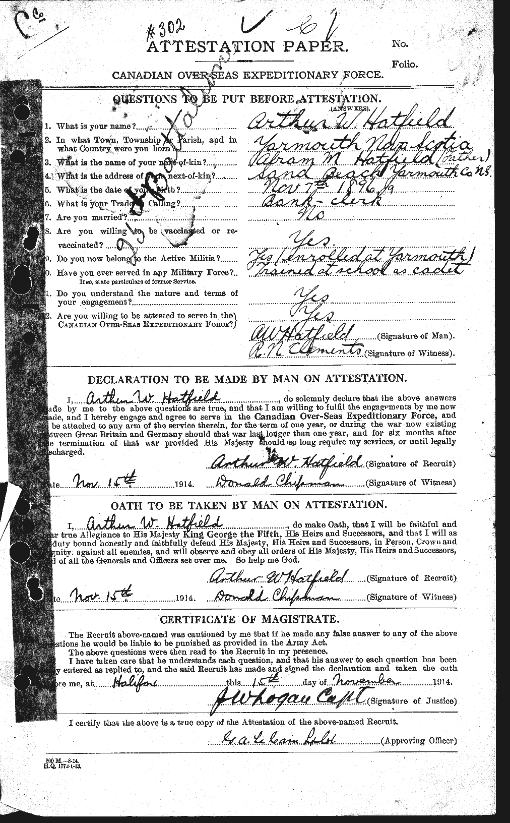 Soldiers of the First World War – CEF 388783a
