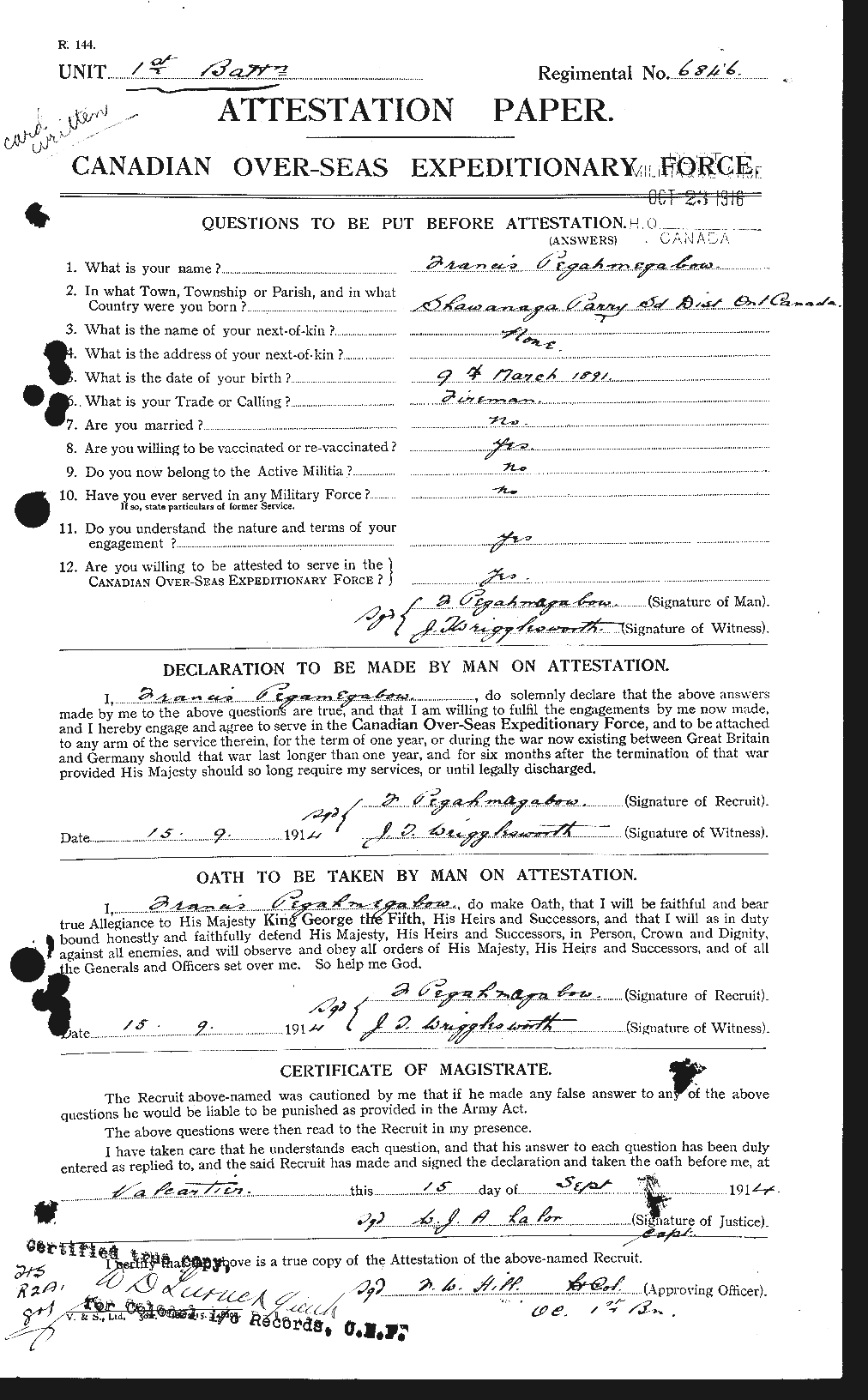 Documents d'attestation 1