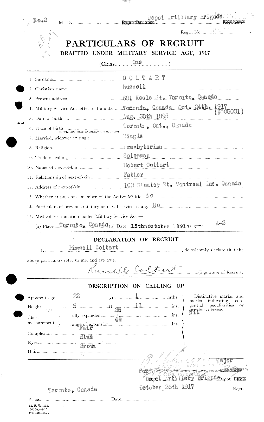 Soldiers of the First World War – CEF 040864a