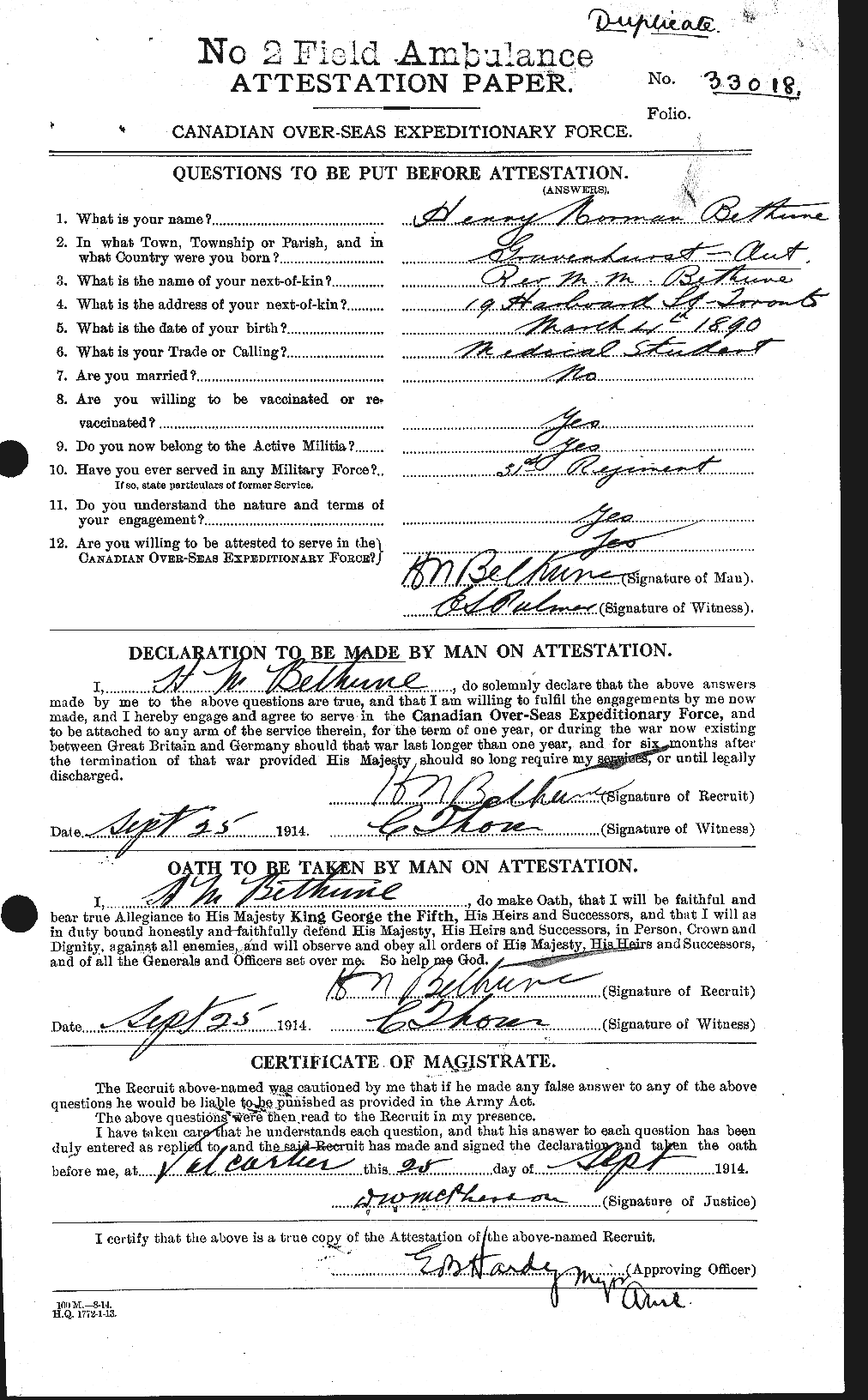 Document d'attestation 1