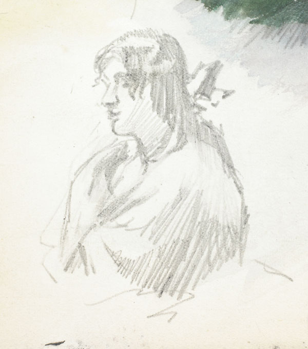 Woman with shawl, Somme